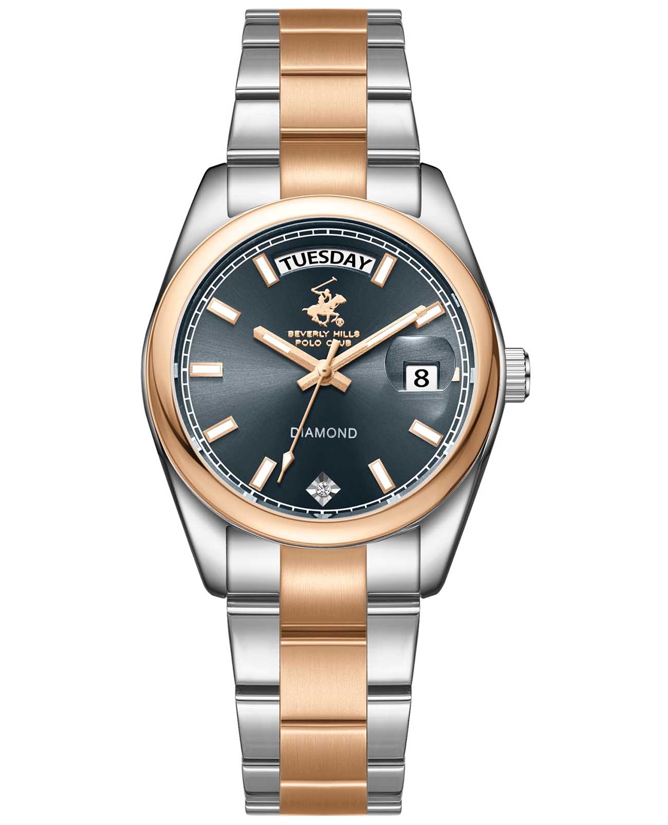 Beverly Hills Polo Club Beverly Hills Polo Club BP3709X.590  BP3709X.590 кварцевые женские часы черный циферблат, браслет нержавеющая сталь с pvd-покрытием — вид спереди