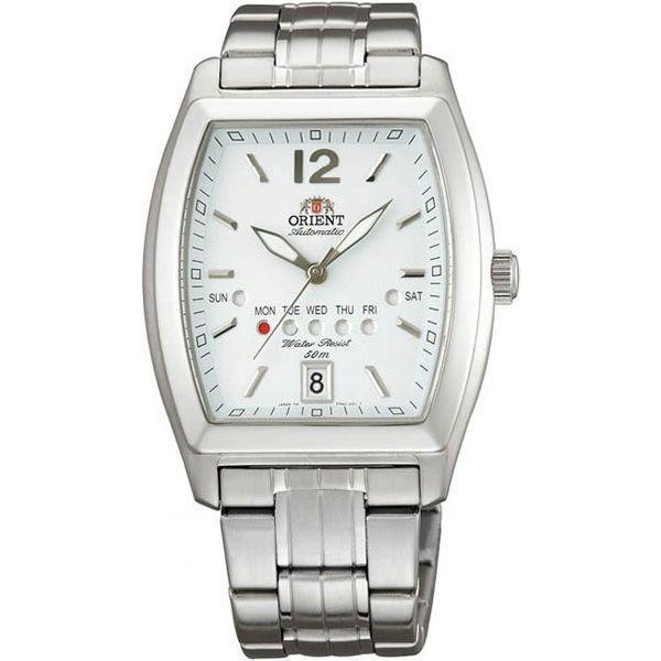 Orient Orient FPAC002W (FFPAC002W)  FFPAC002W механические мужские часы белый циферблат, браслет  — вид спереди