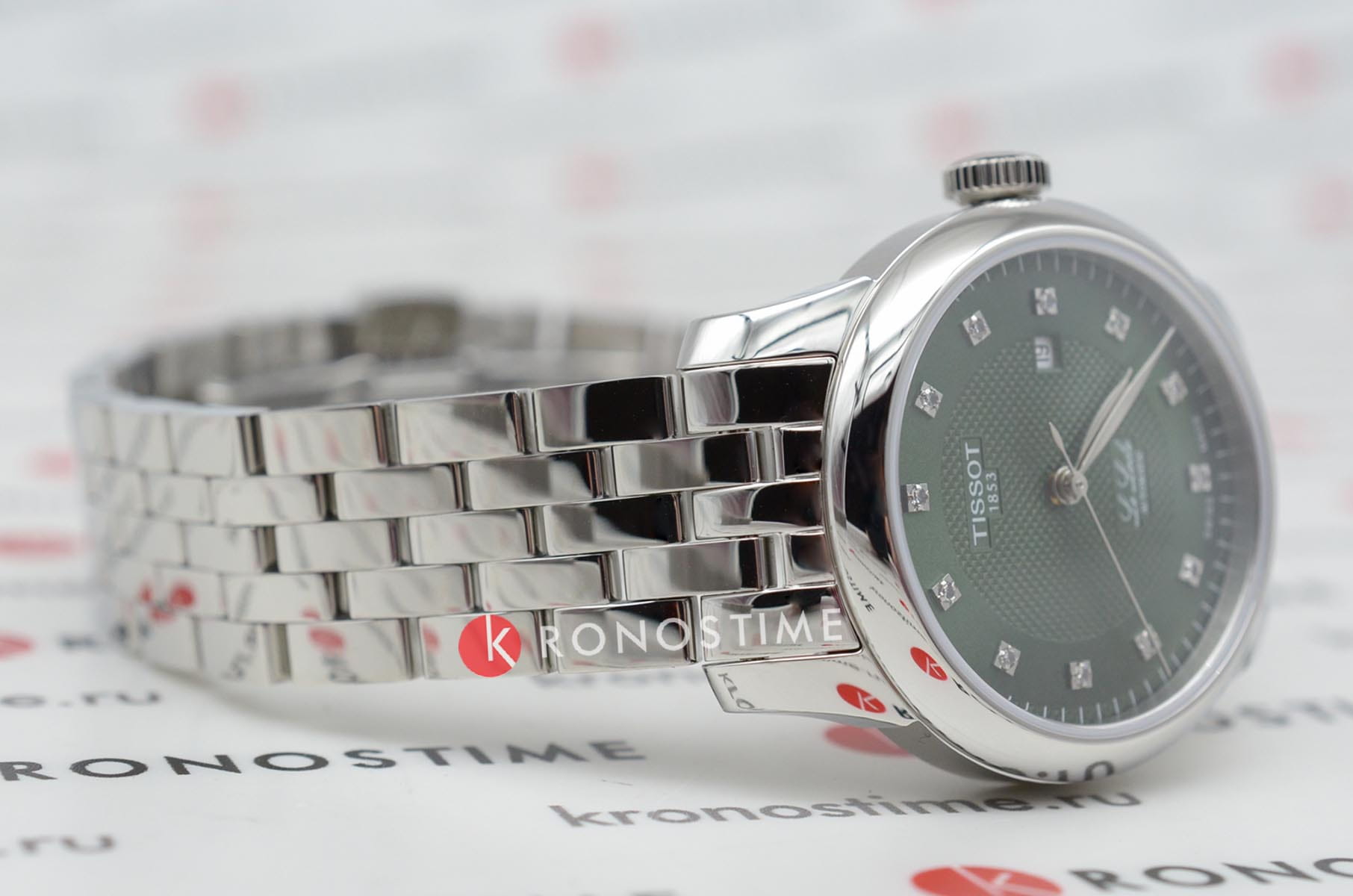 Tissot Tissot Le Locle Automatic Lady T006.207.11.096.00 женские часы зеленый циферблат на запястье