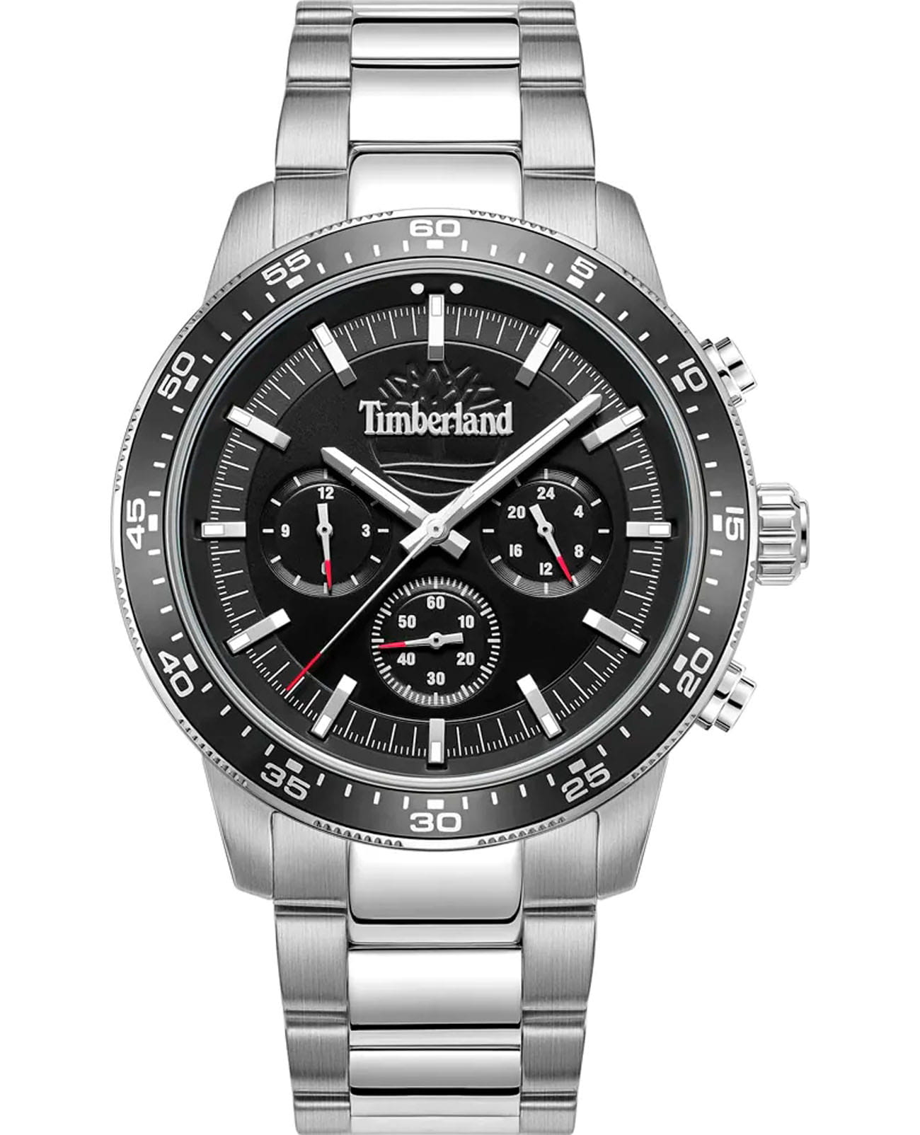 Timberland Timberland Parkman TDWGK0041302  TDWGK0041302  кварцевые мужские часы черный циферблат, браслет нержавеющая сталь — вид спереди