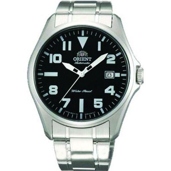 Orient Orient ER2D006B (FER2D006B)  FER2D006B механические мужские часы черный циферблат, браслет  — вид спереди