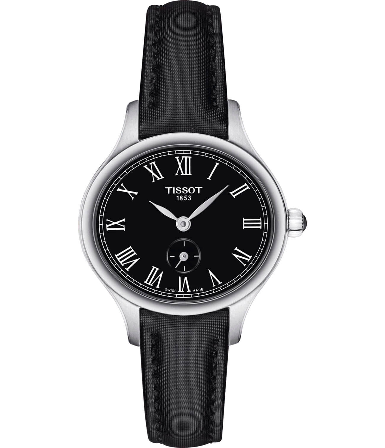 Tissot Tissot Bella Ora Piccola T103.110.17.053.00 Bella Ora T1031101705300 кварцевые женские часы черный циферблат, браслет кожаный — вид спереди
