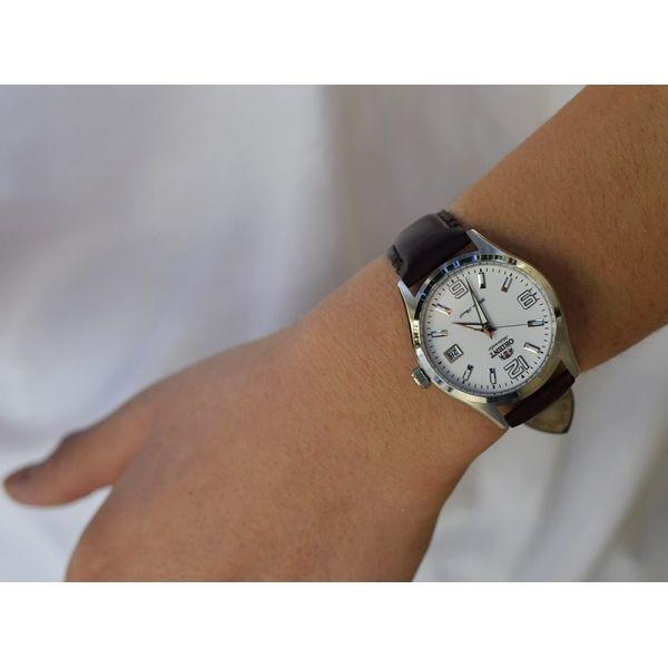 Orient Orient ER1X004W (FER1X004W) механические мужские часы часы крупный план белый циферблата