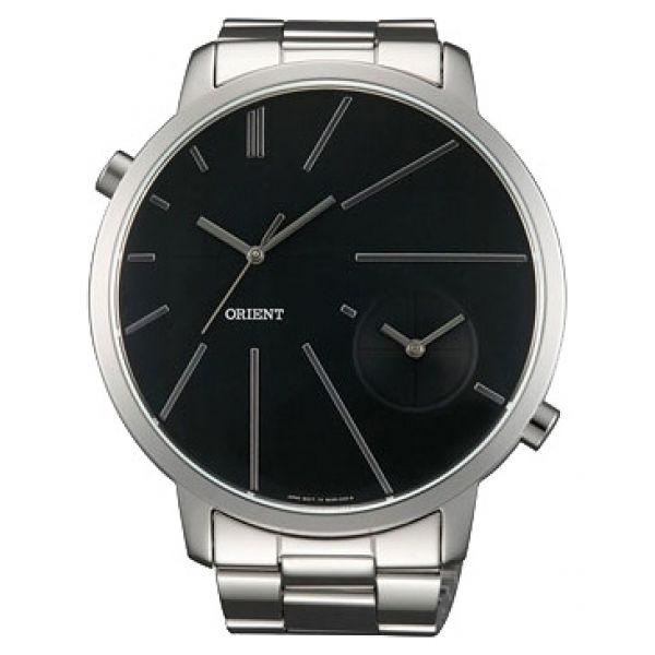 Orient Orient QC0P002B (FQC0P002B)  FQC0P002B  мужские часы черный циферблат, браслет  — вид спереди