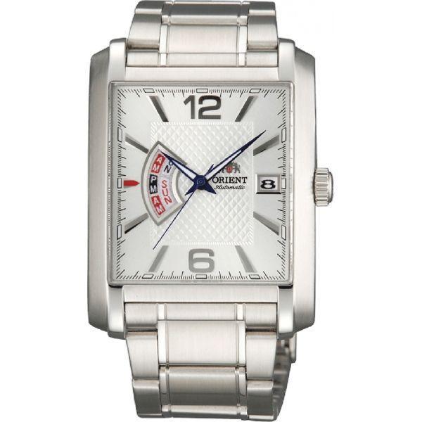Orient Orient FNAB003W (FFNAB003W)  FFNAB003W механические мужские часы белый циферблат, браслет  — вид спереди
