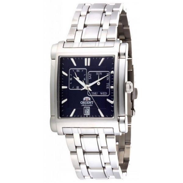 Orient Orient ETAC002D (FETAC002D)  FETAC002D  мужские часы синий циферблат, браслет  — вид спереди