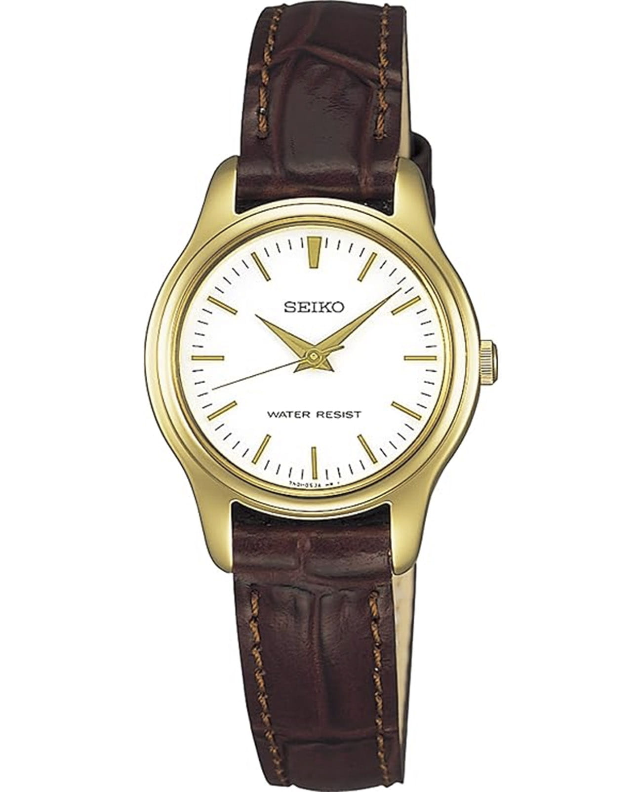 Seiko Seiko Spirit SSXP002  SSXP002 кварцевые женские часы белый циферблат, браслет кожаный — вид спереди
