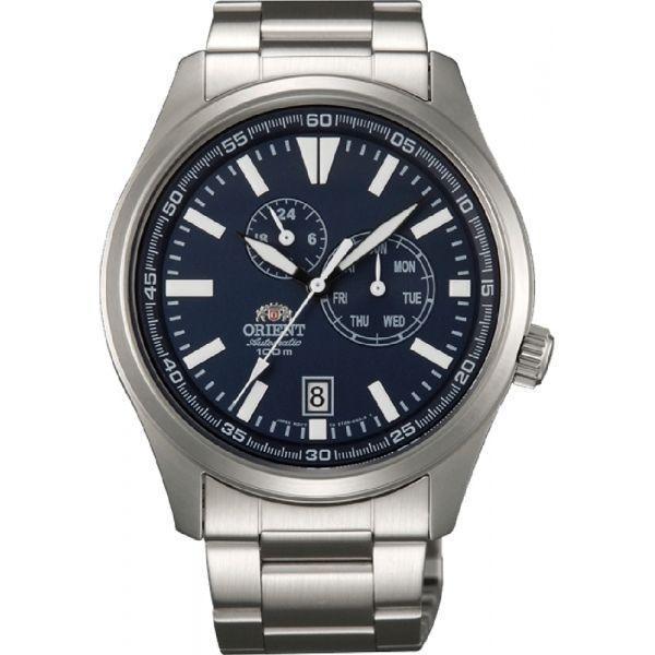 Orient Orient ET0N001D (FET0N001D)  FET0N001D механические мужские часы синий циферблат, браслет  — вид спереди