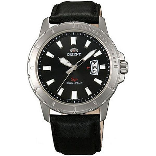 Orient Orient UNE2009B (FUNE2009B)  FUNE2009B  мужские часы  циферблат, браслет кожаный — вид спереди