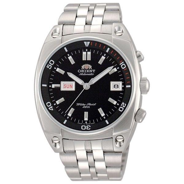 Orient Orient EM60001B (FEM60001B)  FEM60001B  мужские часы  циферблат, браслет  — вид спереди