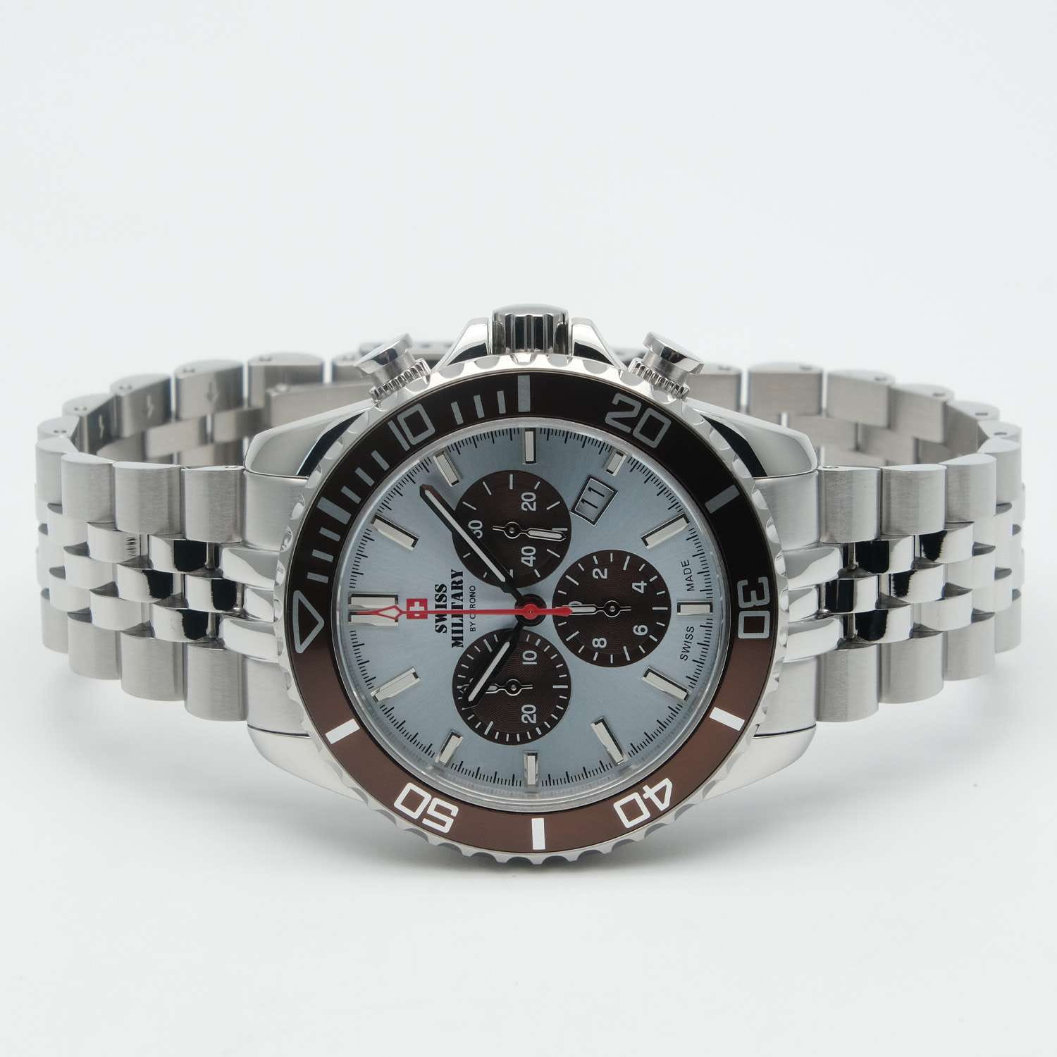 Оригинальные часы Swiss Military by Chrono Swiss Military by Chrono Sports Chronograph SM34103.06 кварцевые калибр механизма ronda 5040.d общий вид