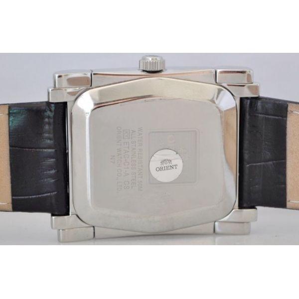 Orient Orient ETAC004B (FETAC004B) механические мужские часы часы крупный план черный циферблата