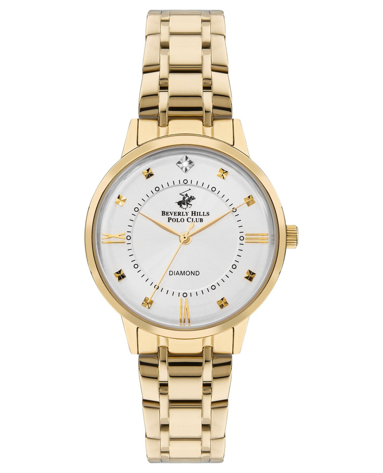Beverly Hills Polo Club Beverly Hills Polo Club BP3388C.130  BP3388C.130 кварцевые женские часы серебристый циферблат, браслет нержавеющая сталь с ip-покрытием — вид спереди