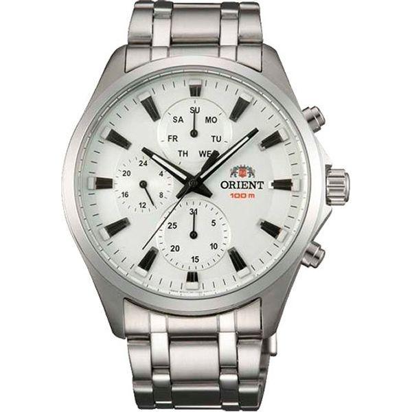 Orient Orient UY00004W (FUY00004W)  FUY00004W  мужские часы белый циферблат, браслет  — вид спереди