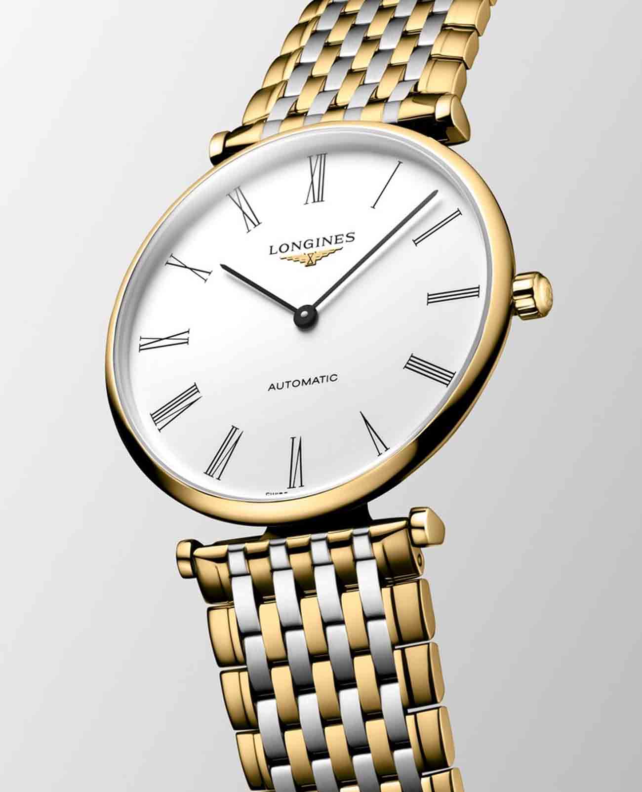 Longines Longines La Grande Classique L4.918.2.11.7, la grande classique швейцария мужские часы на браслете нержавеющая сталь с pvd-покрытием боковой вид