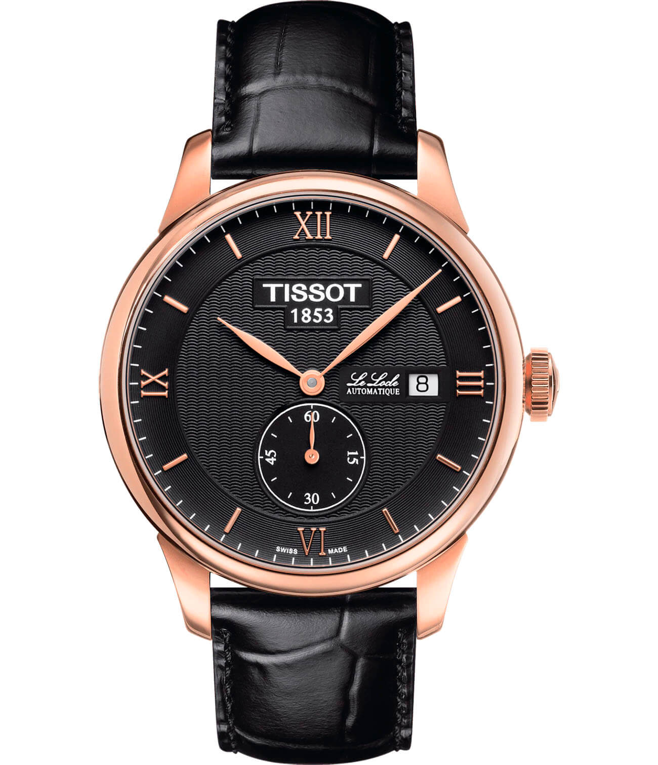 Tissot Tissot Le Locle Automatic Petite Seconde T006.428.36.058.01 Le Locle Automatic T0064283605801 механические мужские часы коричневый циферблат, браслет кожаный — вид спереди