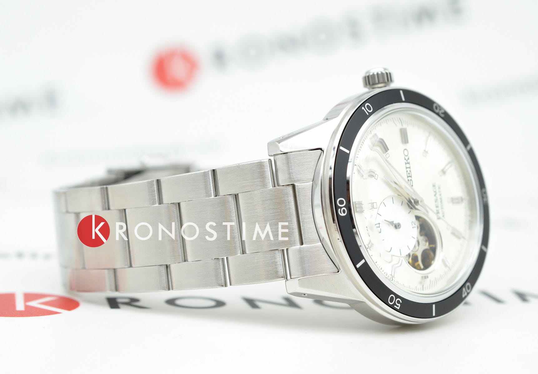 Seiko Seiko Presage SSA423J1 мужские часы бежевый циферблат на запястье