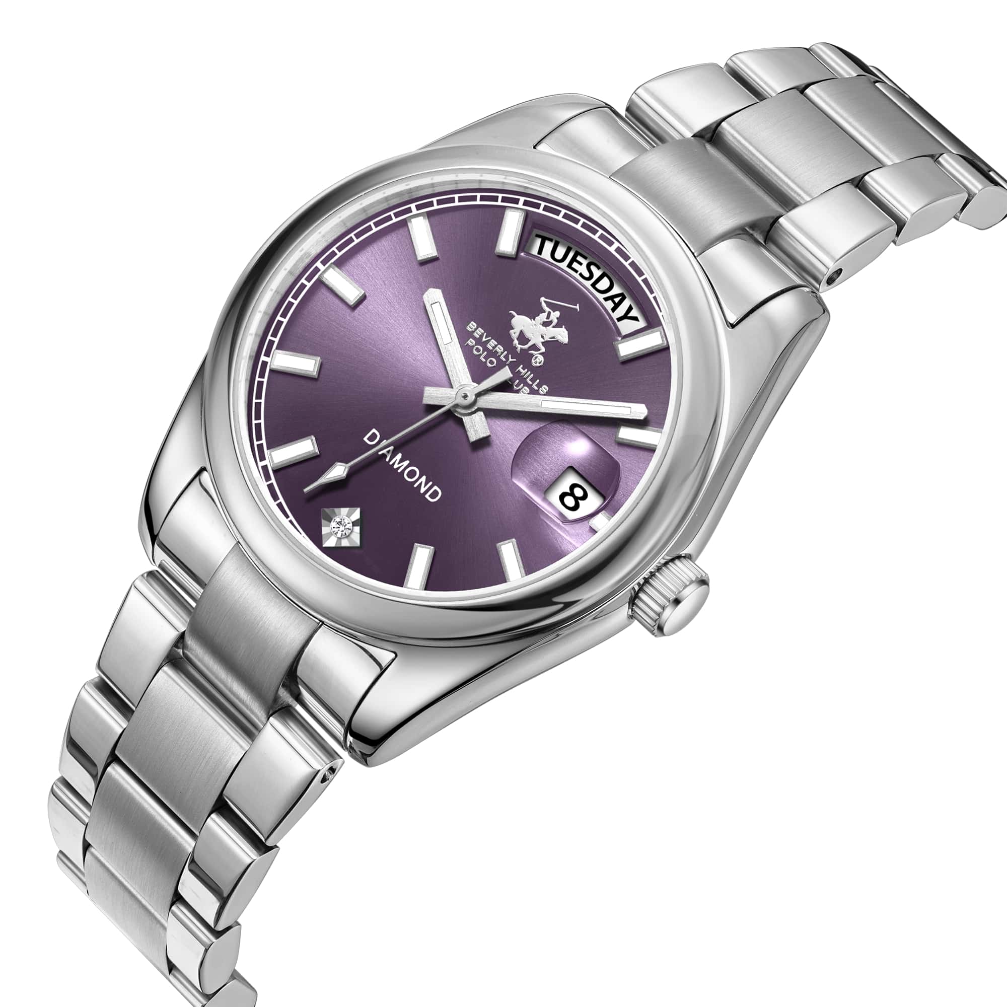Beverly Hills Polo Club Beverly Hills Polo Club BP3709X.300 кварцевые женские часы часы крупный план фиолетовый циферблата