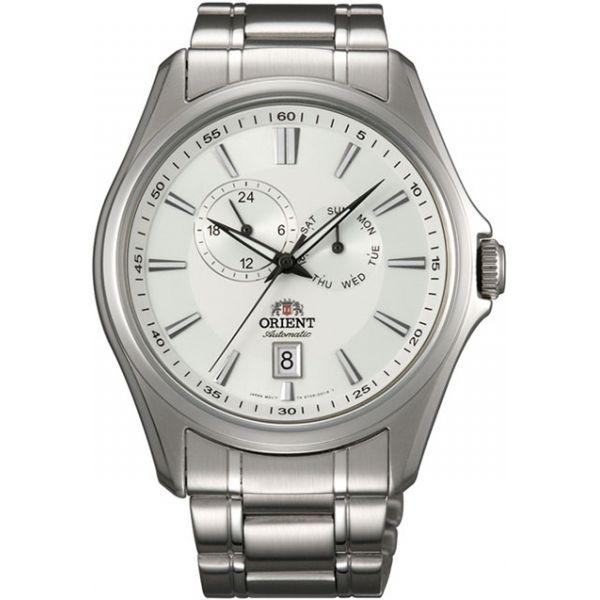 Orient Orient ET0R006W (FET0R006W)  FET0R006W механические мужские часы серый циферблат, браслет  — вид спереди