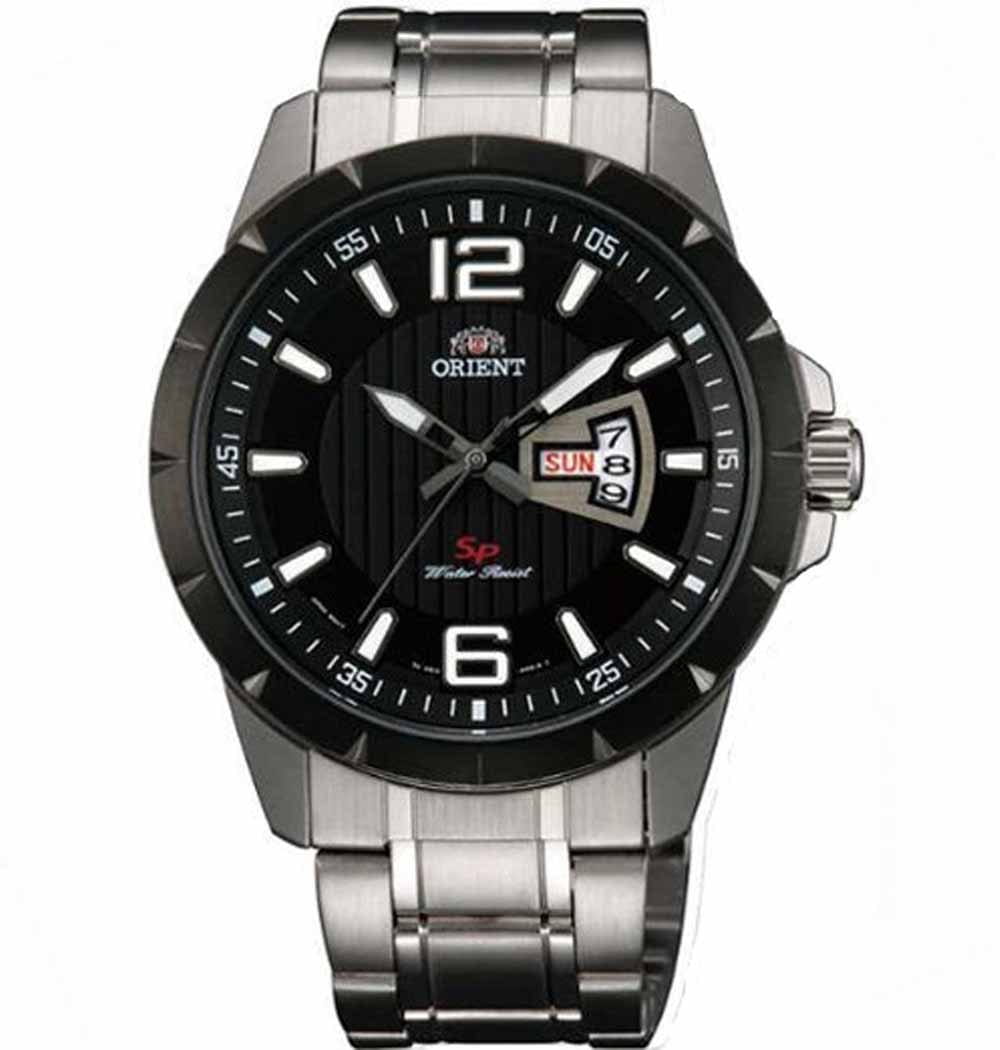 Orient Orient UG1X001B (FUG1X001B)  FUG1X001B  мужские часы черный циферблат, браслет  — вид спереди