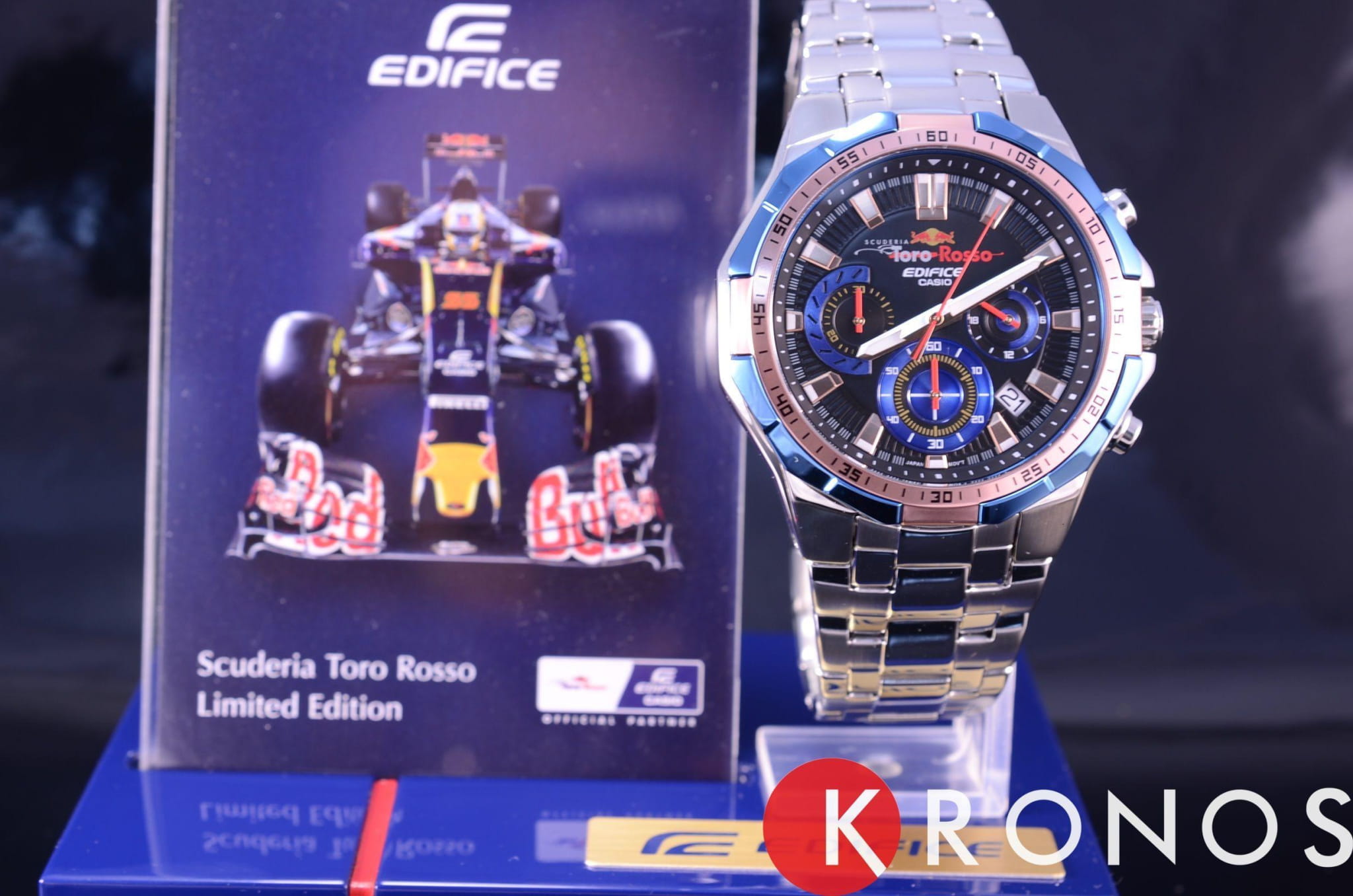 Оригинальные часы Casio Casio Edifice Torro Rosso EFR-554TR-2A кварцевые калибр механизма  общий вид