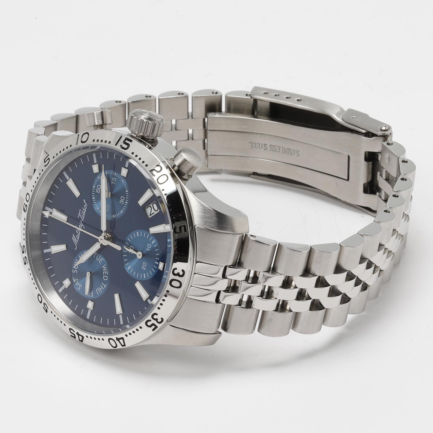 Оригинальные часы Mathey-Tissot Mathey-Tissot Type 22 H1822CHABU кварцевые калибр механизма ronda z60 общий вид