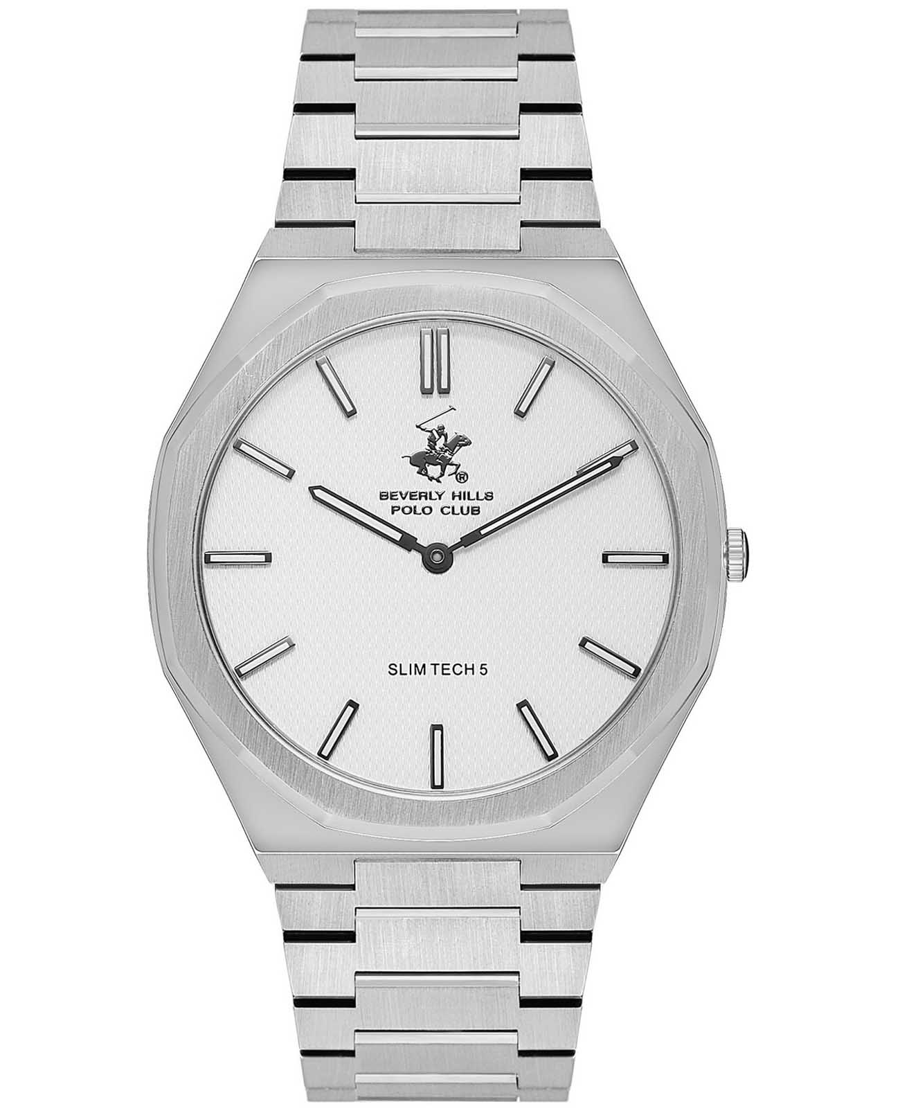 Beverly Hills Polo Club Beverly Hills Polo Club Quartz BP3604X.330  BP3604X.330 кварцевые мужские часы белый циферблат, браслет нержавеющая сталь — вид спереди