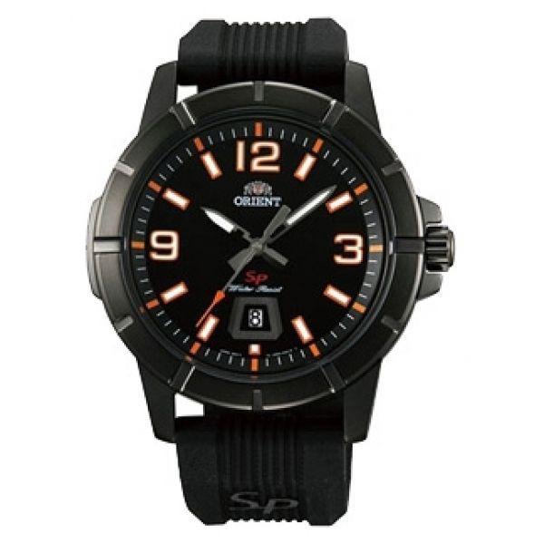 Orient Orient UNE900AB (FUNE900AB)  FUNE900AB  мужские часы черный циферблат, браслет  — вид спереди
