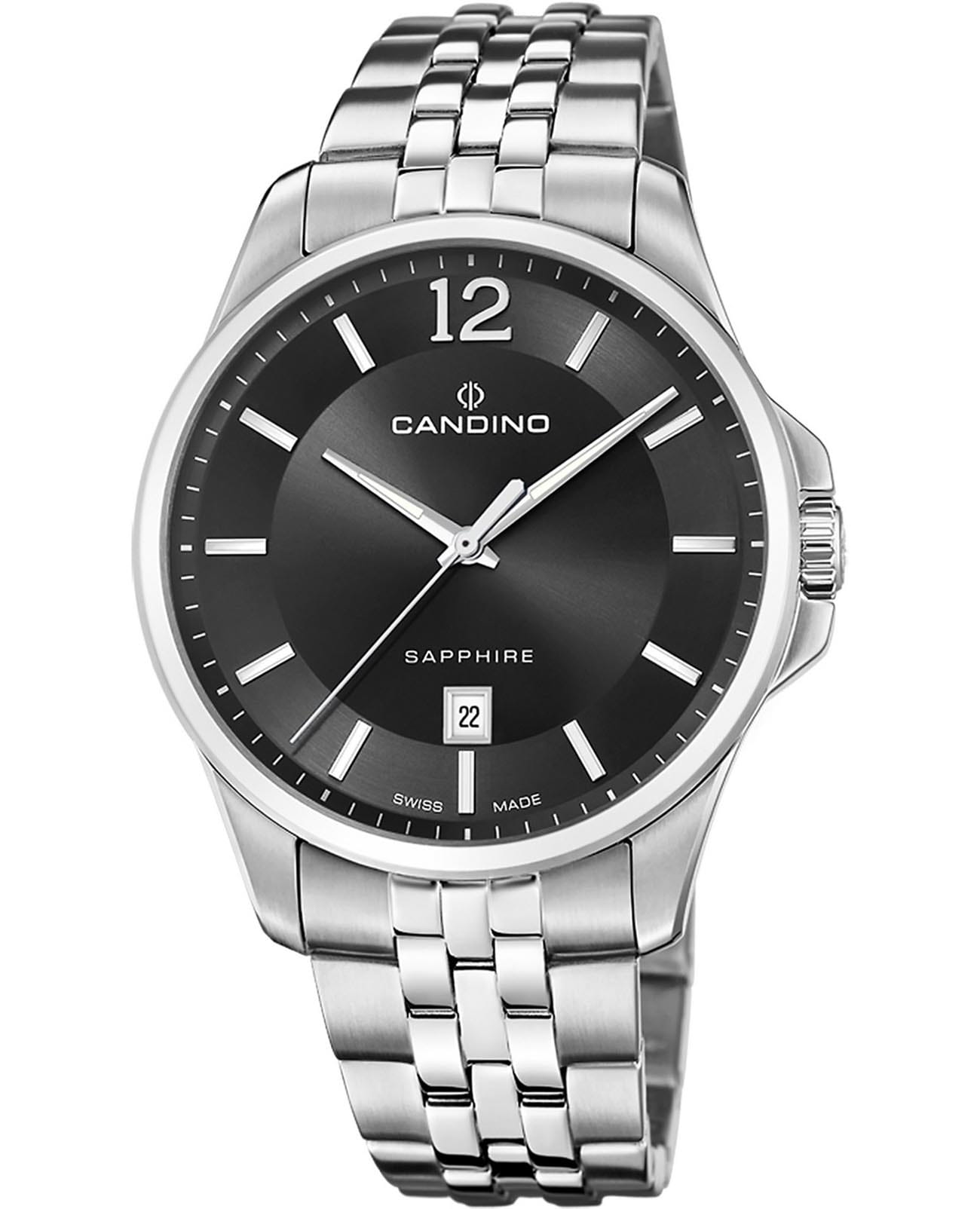 Candino Candino Gents Classic C4762/4  C4762/4 кварцевые мужские часы черный циферблат, браслет нержавеющая сталь — вид спереди