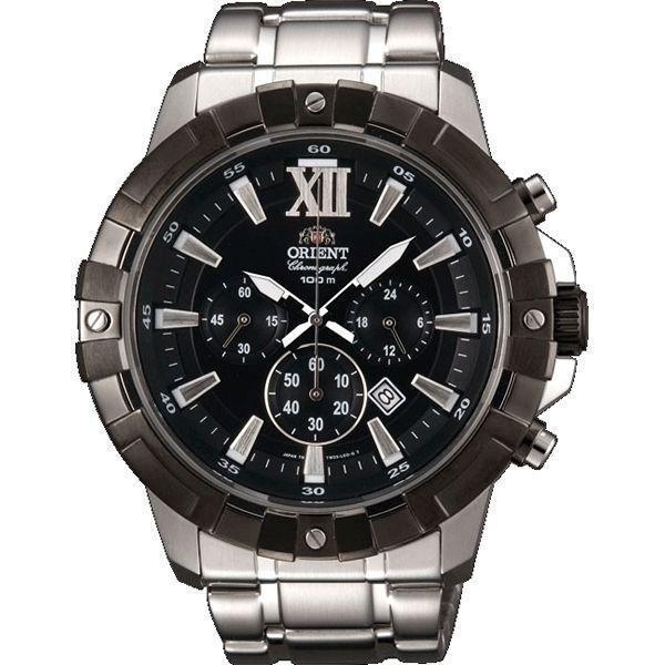 Orient Orient TW03001B (FTW03001B)  FTW03001B  мужские часы черный циферблат, браслет  — вид спереди