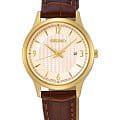 Seiko Seiko Conceptual Series Dress SXDG96P1  SXDG96P1 кварцевые женские часы  шампань циферблат, браслет кожаный — вид спереди