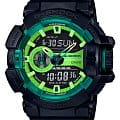 Casio Casio G-Shock GA-400LY-1A GA GA-400LY-1A электронные мужские часы  зеленый циферблат, браслет пластик — вид спереди