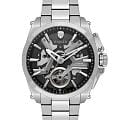 Wainer Wainer WA.25250-C  WA.25250-C механические мужские часы  черный циферблат, браслет нержавеющая сталь — вид спереди