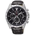 Seiko Seiko Conceptual Series Sports SSB305P1  SSB305P1 кварцевые мужские часы  черный циферблат, браслет кожаный — вид спереди