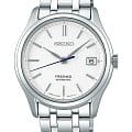 Seiko Seiko Presage SRPD97J1  SRPD97J1 механические мужские часы  серебристый циферблат, браслет  — вид спереди