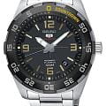 Seiko Seiko 5 Sports SRPB83K1  SRPB83K1 механические мужские часы  черный циферблат, браслет нержавеющая сталь — вид спереди