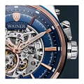 Wainer Wainer Iconic WA.25988-C механические мужские часы часы, крупный план синий циферблат