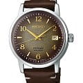 Seiko Seiko Presage SRPF43J1  SRPF43J1 механические мужские часы  коричневый циферблат, браслет кожаный — вид спереди