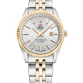 Swiss Military by Chrono Swiss Military by Chrono Сверхточные SM34066.05  SM34066.05 кварцевые женские часы  серебристый циферблат, браслет нержавеющая сталь — вид спереди