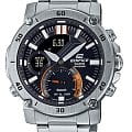Casio Casio Edifice ECB-20D-1A ECB ECB-20D-1A кварцевые мужские часы  черный циферблат, браслет нержавеющая сталь — вид спереди