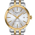 Tissot Tissot Classic Dream Swissmatic T129.407.22.031.01 Classic Dream T1294072203101 механические мужские часы  серебристый циферблат, браслет сталь c pvd покрытием — вид спереди