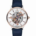 Wainer Wainer WA.25725-E  WA.25725-E механические мужские часы  белый циферблат, браслет кожа + текстиль — вид спереди