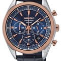 Seiko Seiko Conceptual Series Sports SSB160P1  SSB160P1 кварцевые мужские часы  синий циферблат, браслет кожаный — вид спереди