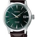 Seiko Seiko Presage SRPD37J1  SRPD37J1 механические мужские часы  зеленый циферблат, браслет кожаный — вид спереди