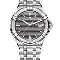 Maurice Lacroix Maurice Lacroix Aikon Date AI1008-SS002-332-1  AI1008-SS002-332-1 кварцевые мужские часы  серый циферблат, браслет нержавеющая сталь — вид спереди