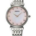 Seiko Seiko Conceptual Series Dress SFQ803P1  SFQ803P1 кварцевые женские часы  розовый циферблат, браслет нержавеющая сталь — вид спереди