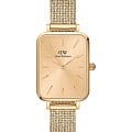 Daniel Wellington Daniel Wellington Quadro Pressed Unitone DW00100485  DW00100485 кварцевые женские часы  золотой циферблат, браслет нержавеющая сталь — вид спереди