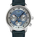 Zeppelin Zeppelin Fridrichshafen 85373  85373 кварцевые женские часы  синий циферблат, браслет кожаный — вид спереди