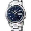 Seiko Seiko 5 Regular SNKE51K1  SNKE51K1 механические мужские часы  синий циферблат, браслет нержавеющая сталь — вид спереди