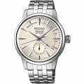 Seiko Seiko Presage SSA341J1  SSA341J1 механические мужские часы  серебристый циферблат, браслет нержавеющая сталь — вид спереди